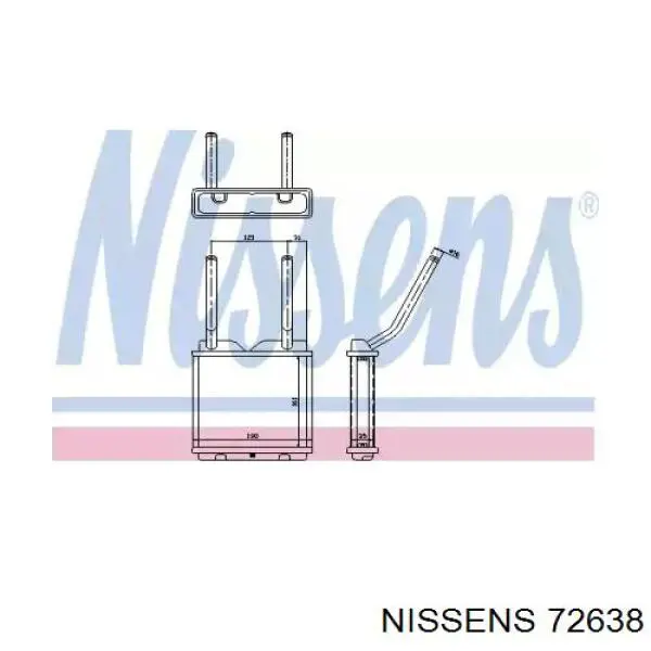 Радиатор печки 72638 Nissens