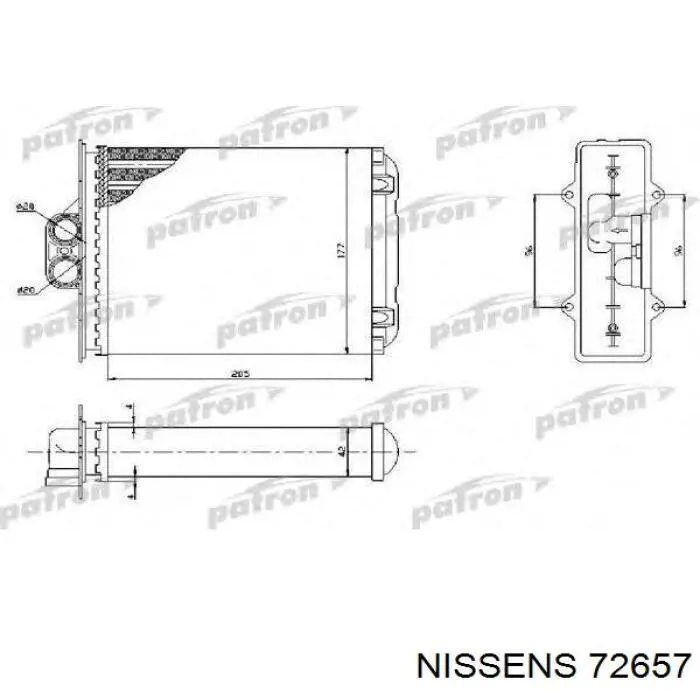 Купить 72657 Nissens Радиатор печки