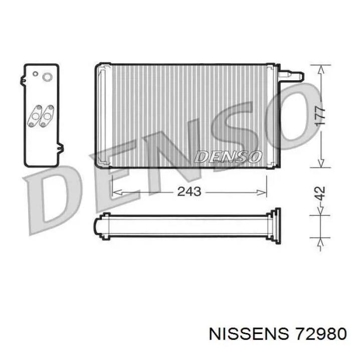 Радиатор печки 72980 Nissens