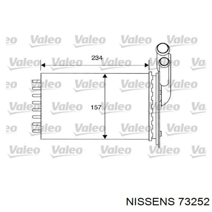 Радиатор печки (отопителя) Nissens 73252 цена, от 24.40 USD