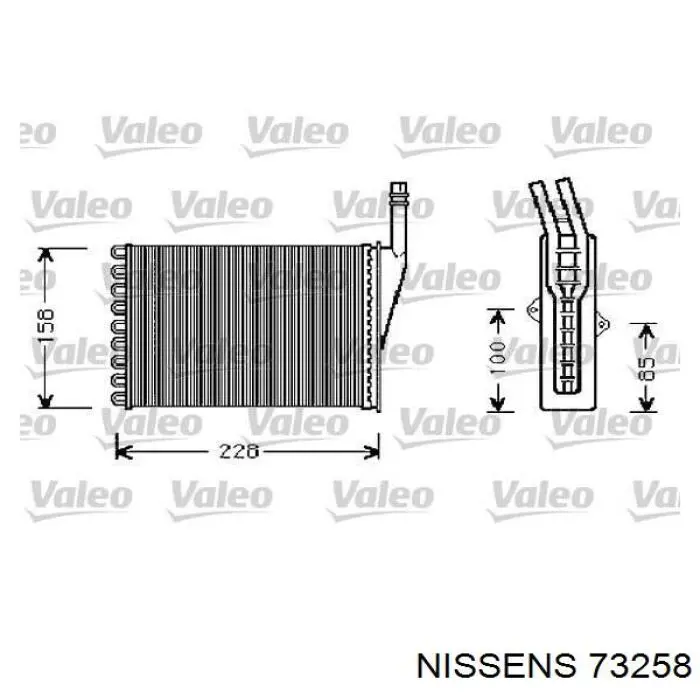 Радиатор печки 73258 Nissens