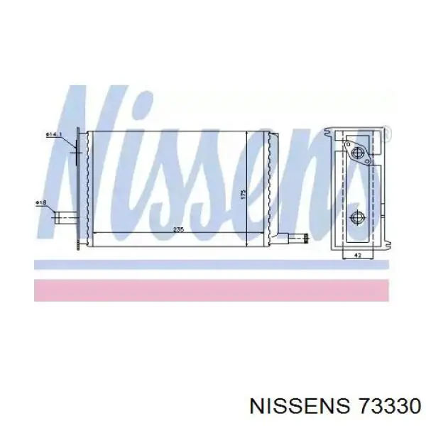 Radiador de calefacción 73330 Nissens
