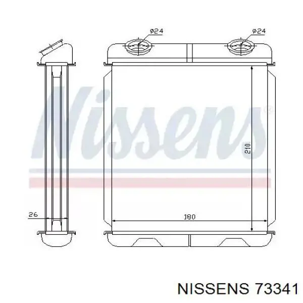 73341 Nissens радиатор печки