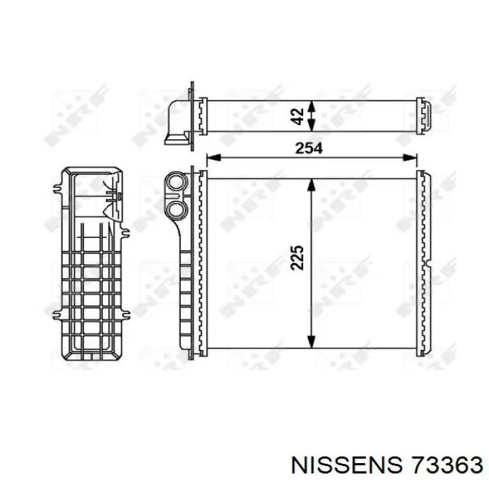 Radiador de calefacción 73363 Nissens