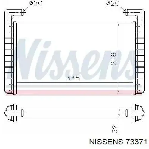 73371 Nissens радиатор печки