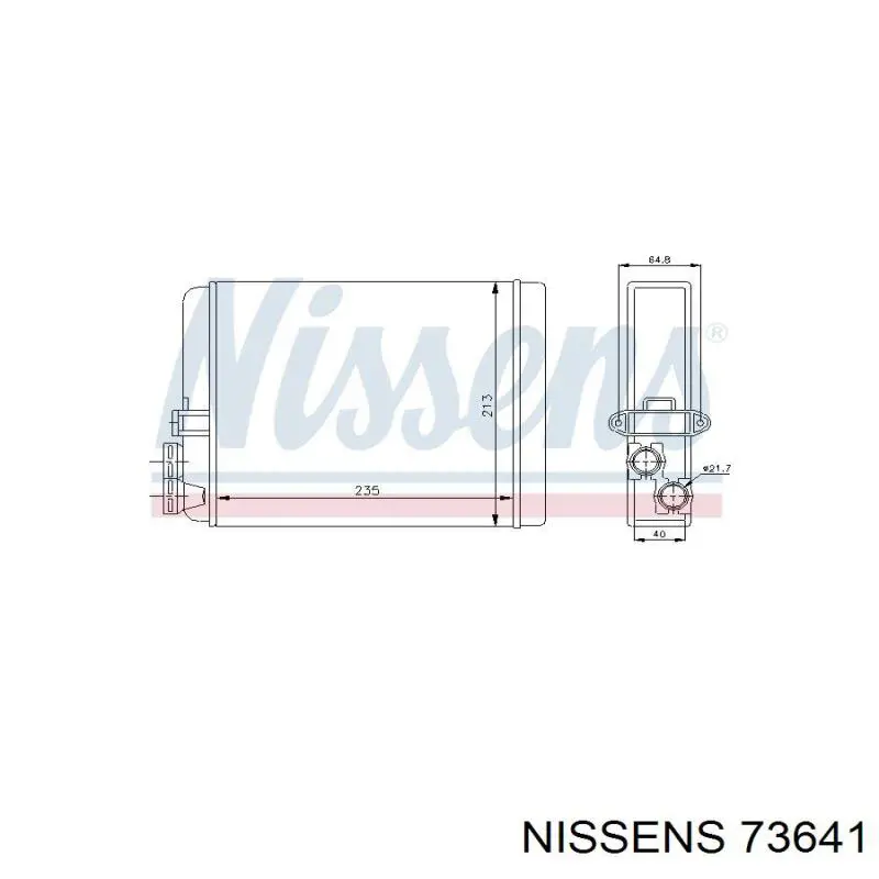 Радиатор печки (отопителя) Nissens 73641 цена, от 43.15 USD
