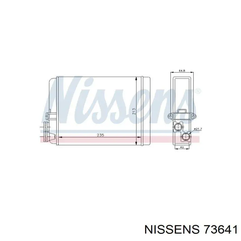 Купить 73641 Nissens Радиатор печки
