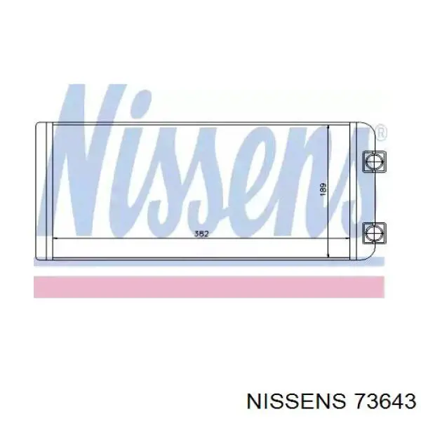 73643 Nissens радиатор печки