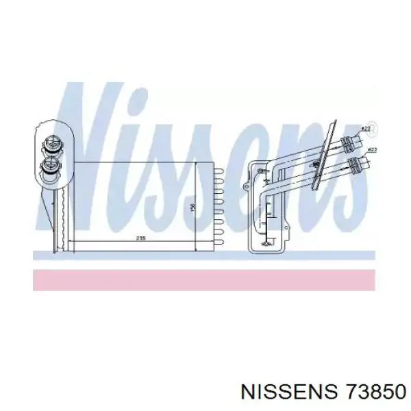 Radiador de calefacción 73850 Nissens