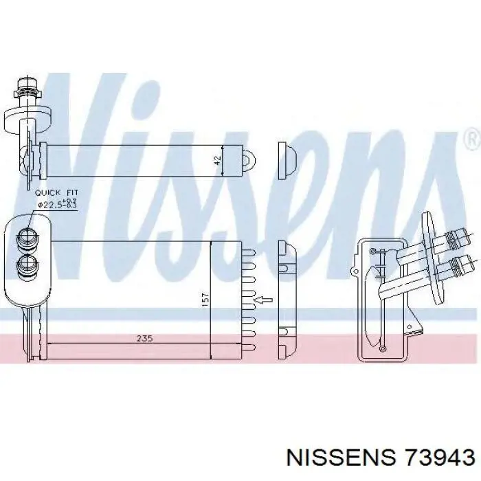 Купить 73943 Nissens Радиатор печки