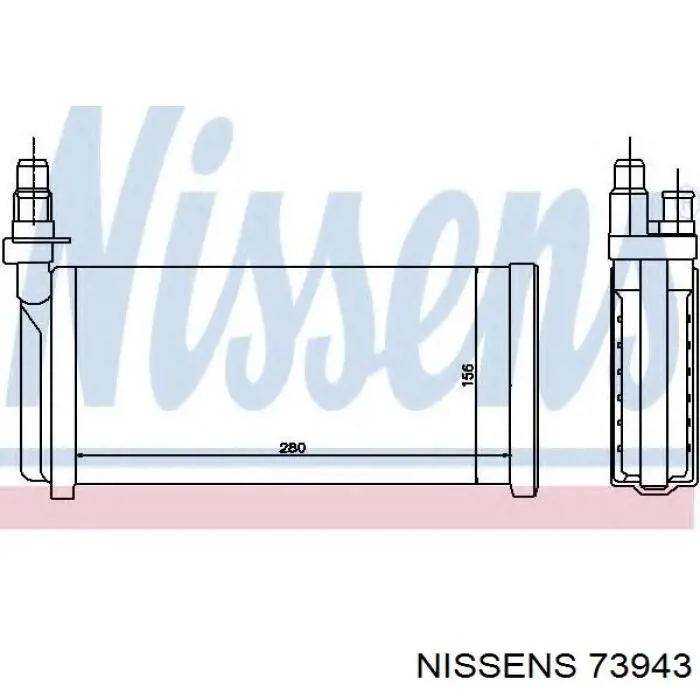 Радиатор печки 73943 Nissens