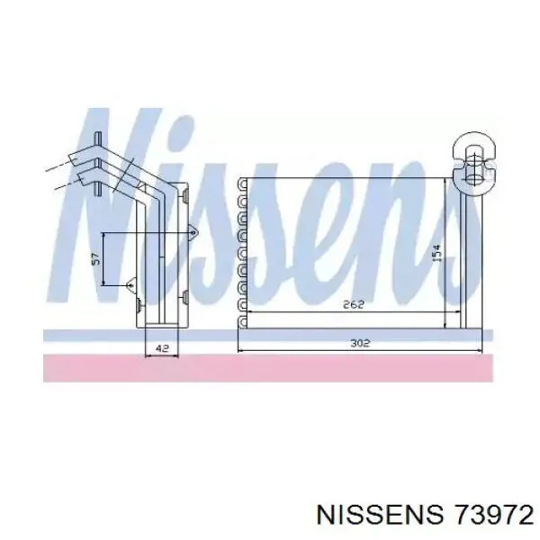 Радиатор печки 73972 Nissens