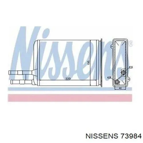 Купить 73984 Nissens Радиатор печки