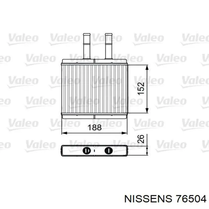 Радиатор печки 76504 Nissens