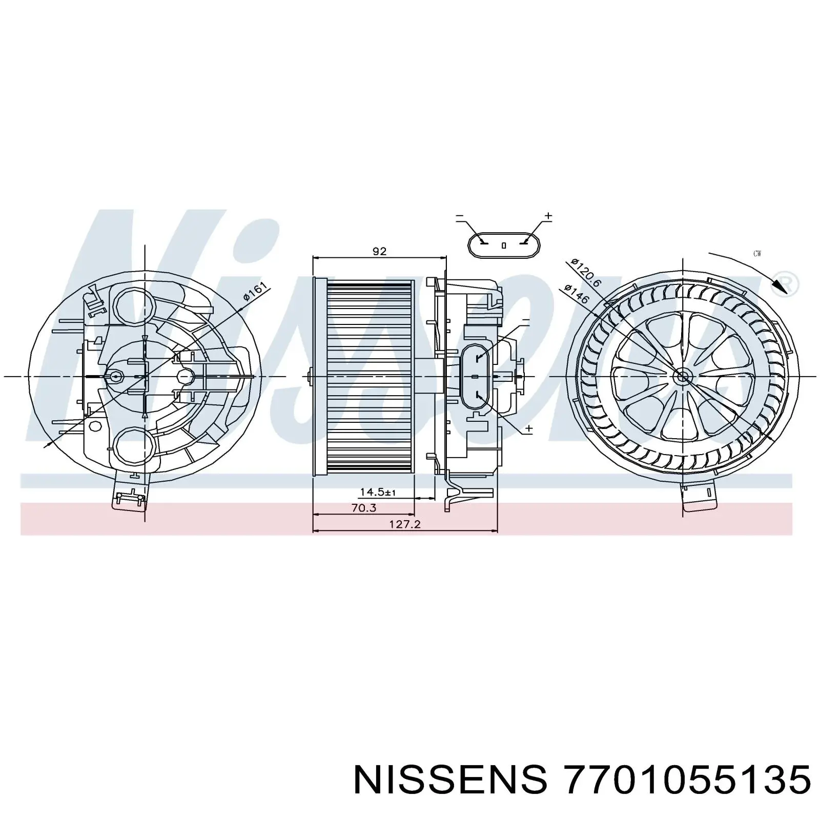 Моторчик печки Nissens 7701055135