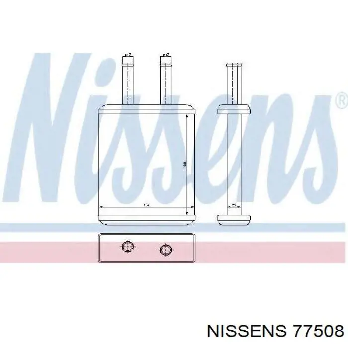 Радиатор печки 77508 Nissens