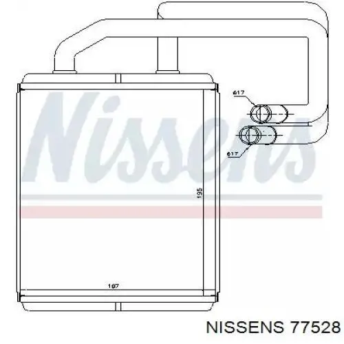 Радиатор печки 77528 Nissens