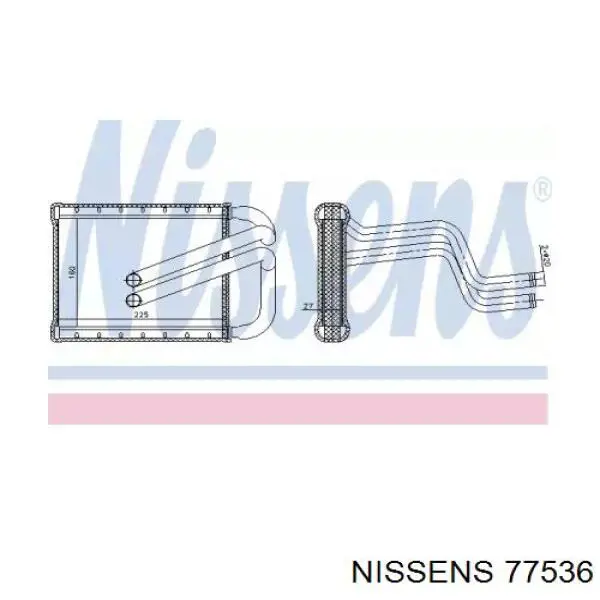 Радиатор печки (отопителя) Nissens 77536 цена, от 140.02 USD