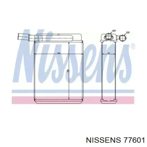 77601 Nissens радиатор печки