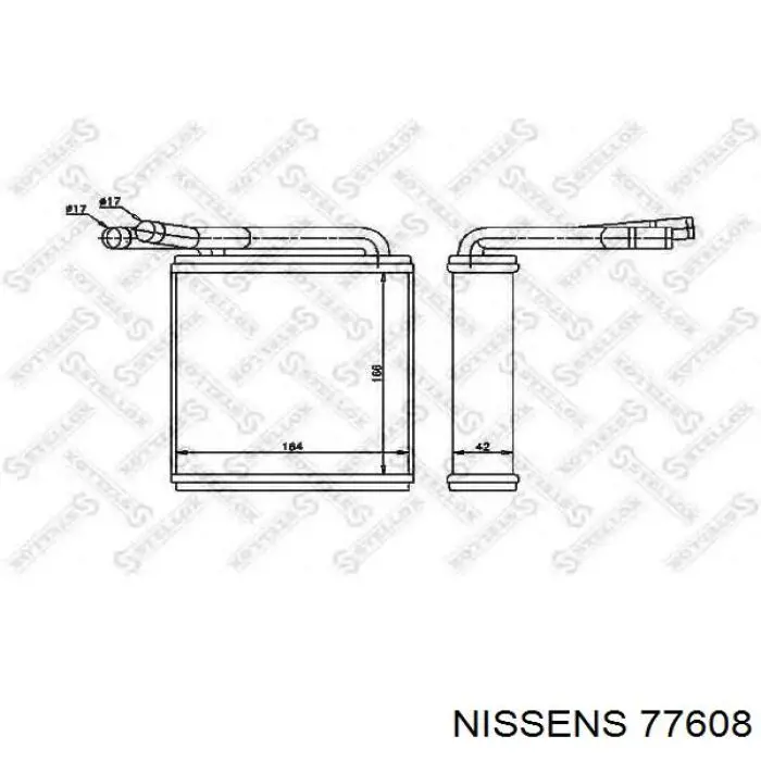 Радиатор печки (отопителя) Nissens 77608 цена, от 75.20 USD