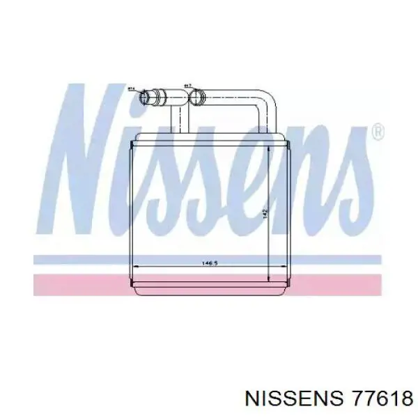 77618 Nissens радиатор печки