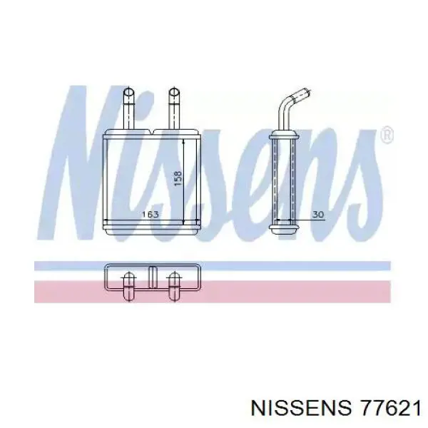 77621 Nissens радиатор печки