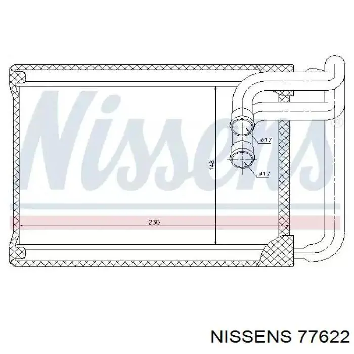 Радиатор печки 77622 Nissens