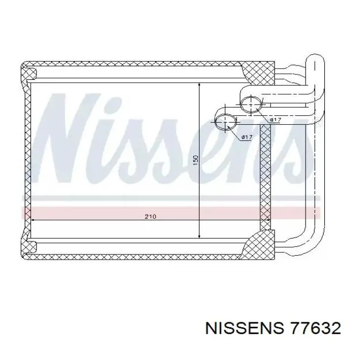 Радиатор печки 77632 Nissens