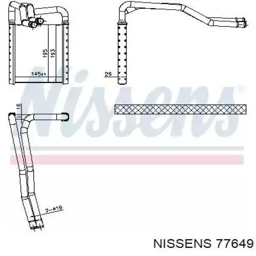 Испаритель кондиционера 77649 Nissens