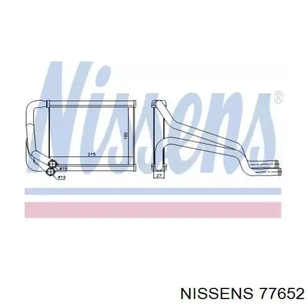 77652 Nissens радиатор печки