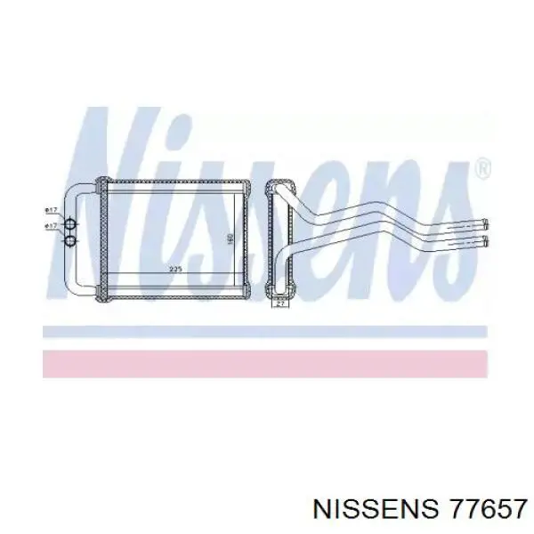 77657 Nissens радиатор печки