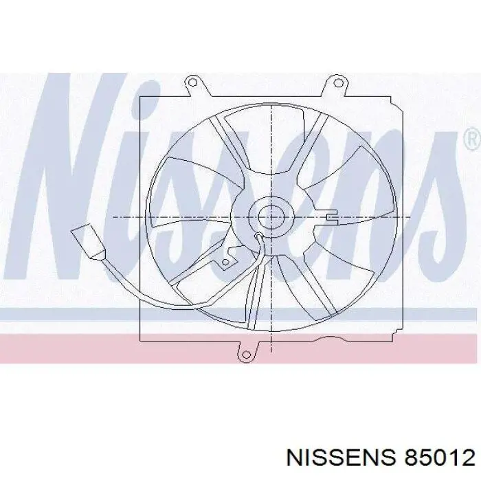 Difusor de radiador, ventilador de refrigeración, condensador del aire acondicionado, completo con motor y rodete 85012 Nissens