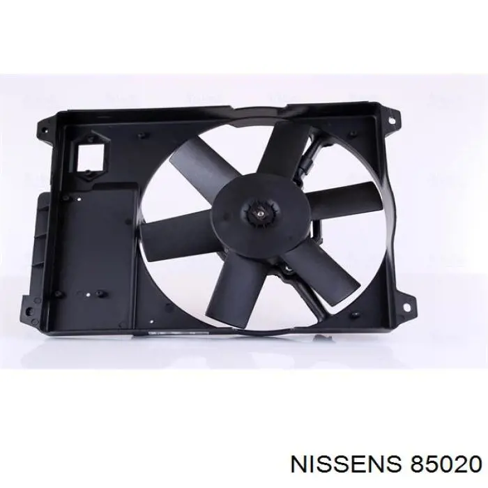 Difusor de radiador, ventilador de refrigeración, condensador del aire acondicionado, completo con motor y rodete 85020 Nissens