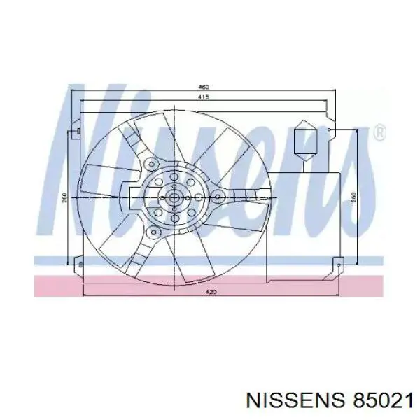 Электровентилятор охлаждения 85021 Nissens