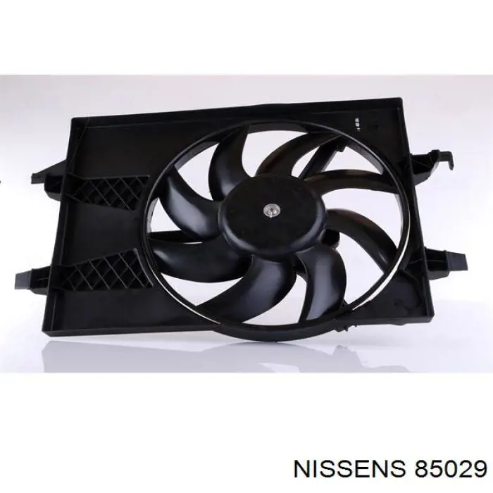 Difusor de radiador, ventilador de refrigeración, condensador del aire acondicionado, completo con motor y rodete 85029 Nissens