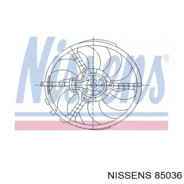 85036 Nissens электровентилятор охлаждения в сборе (мотор+крыльчатка)