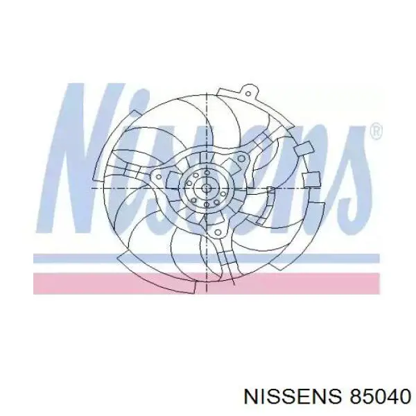 85040 Nissens Вентилятор радиатора