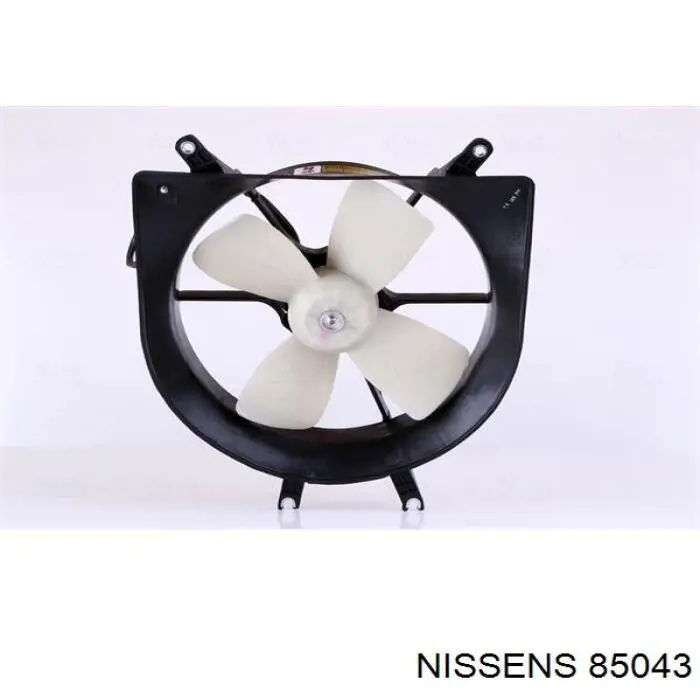 Difusor de radiador, ventilador de refrigeración, condensador del aire acondicionado, completo con motor y rodete 85043 Nissens