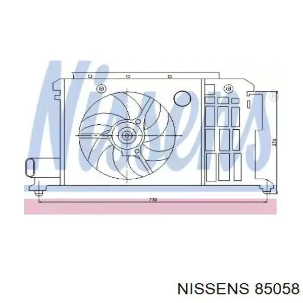 Крыльчатка радиатора охлаждения 85058 Nissens