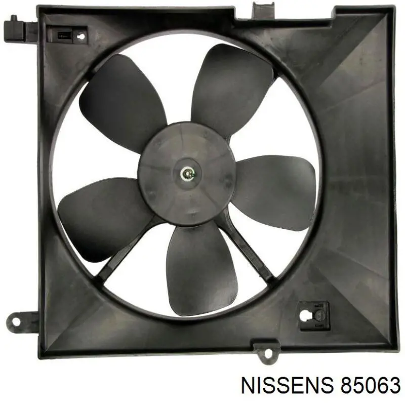 Difusor de radiador, ventilador de refrigeración, condensador del aire acondicionado, completo con motor y rodete 85063 Nissens