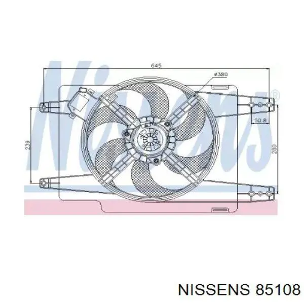 Электровентилятор охлаждения 85108 Nissens