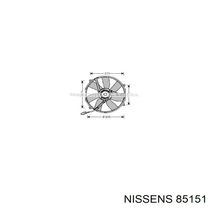 Электровентилятор охлаждения в сборе Nissens 85151 цена, от 92.71 USD