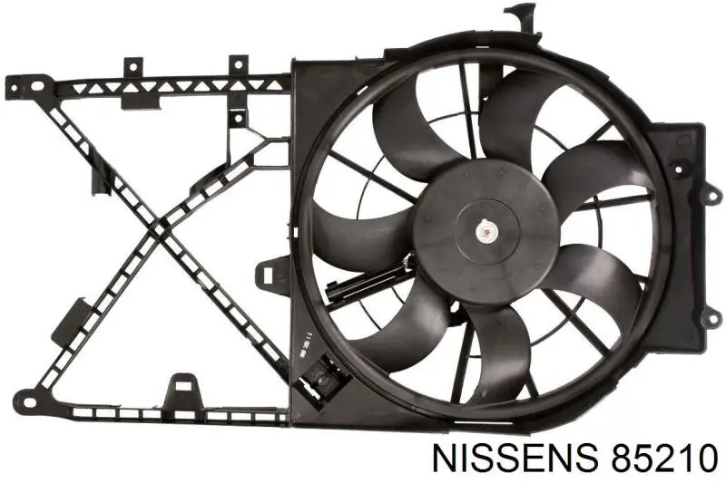85210 Nissens диффузор радиатора охлаждения, в сборе с мотором и крыльчаткой