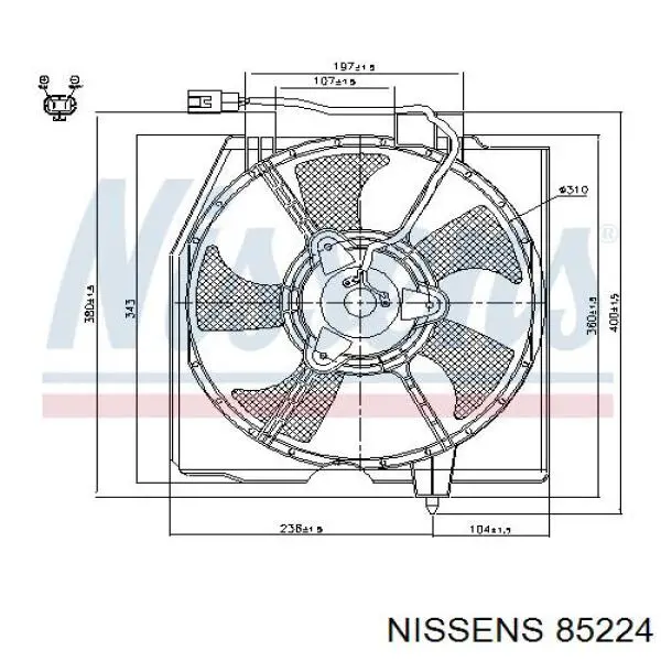 Купить FS2V15035F Mazda Диффузор радиатора кондиционера, в сборе с крыльчаткой и мотором