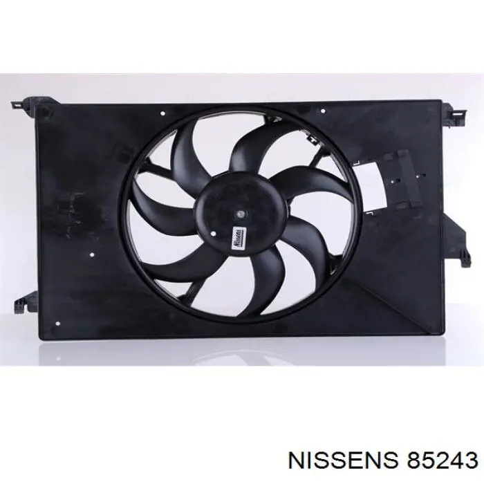 Difusor de radiador, ventilador de refrigeración, condensador del aire acondicionado, completo con motor y rodete 85243 Nissens