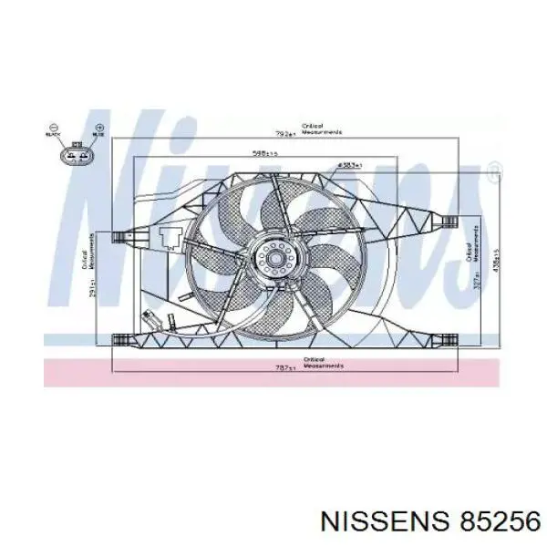 Крыльчатка радиатора охлаждения 85256 Nissens