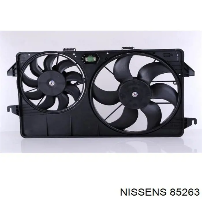 85263 Nissens диффузор радиатора охлаждения, в сборе с мотором и крыльчаткой