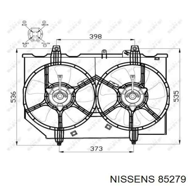 Диффузор радиатора охлаждения в сборе с мотором и крыльчаткой Nissens 85279 цена, от 210.19 USD