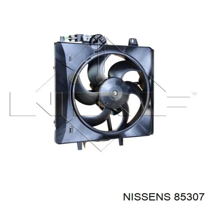Difusor de radiador, ventilador de refrigeración, condensador del aire acondicionado, completo con motor y rodete 85307 Nissens