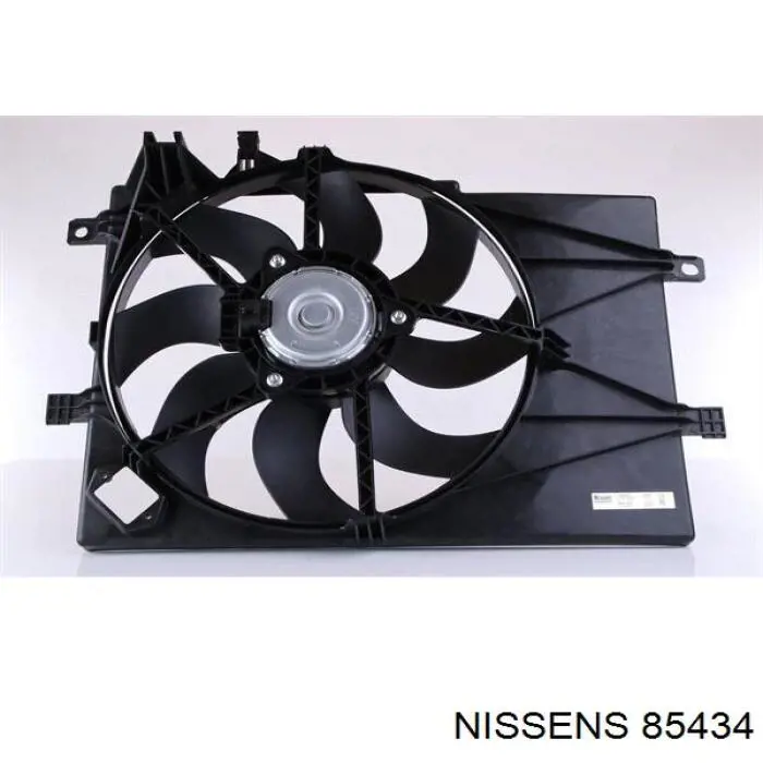 Difusor de radiador, ventilador de refrigeración, condensador del aire acondicionado, completo con motor y rodete 85434 Nissens